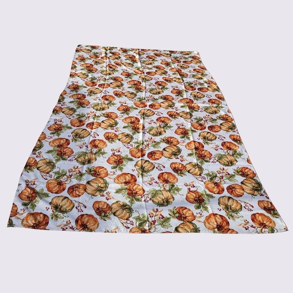 Autumn Harvest Fall Thanksgiving Pumpkin Tablecloth Table Cover Rectangle - Picture 13 of 15